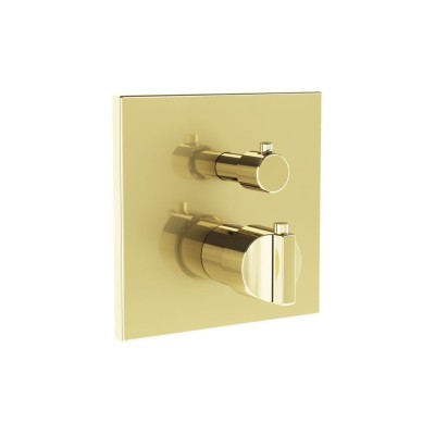 VitrA Suit Integrated Thermostatic Shower Mixer - Soft Gold