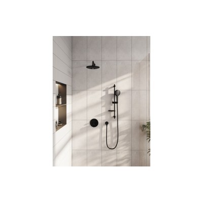 VitrA Bliss 3-Function Hand Shower w/Slide Rail - Matt Black 2