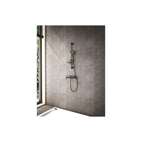 VitrA Bliss 3-Function Hand Shower w/Slide Rail - Matt Black