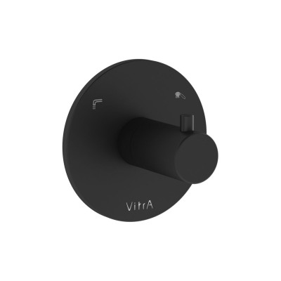 VitrA Origin Built-In 2-Way Diverter - Matt Black | Showers