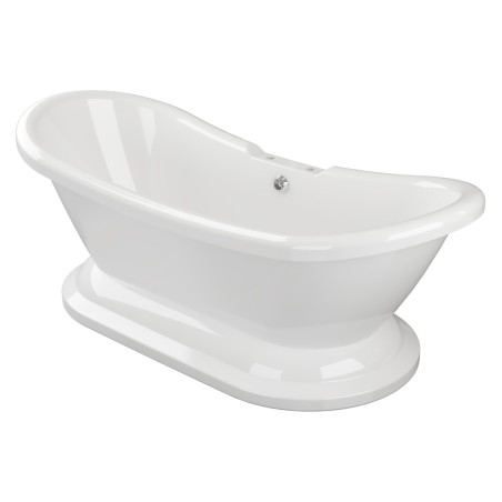 Verona Freestanding 1760x700x720mm 2TH Bath w/Base - White |