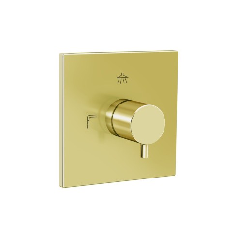 VitrA Root Square 3-Way Diverter - Soft Gold | Showers | Bat