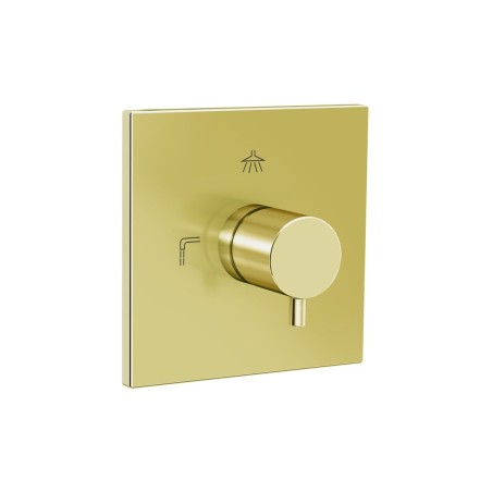 VitrA Root Square 3-Way Diverter - Soft Gold | Showers | Bat