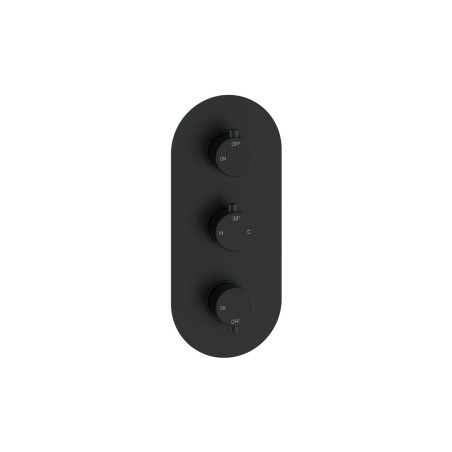 Alfredo Thermostatic Two Outlet Triple Shower Valve - Matt B