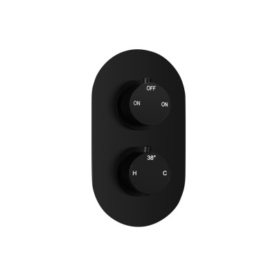 Alfredo Round Shower Valve & Kit Pack 4 - Matt Black | Showe 2