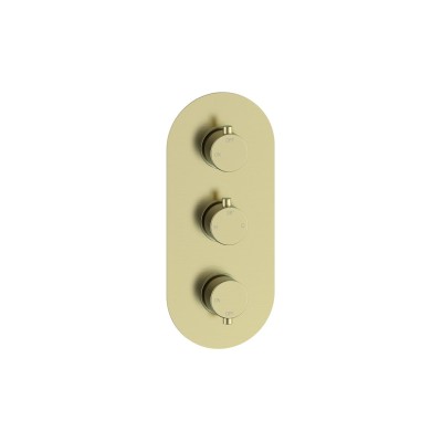 Alfredo Round Shower Valve & Kit Pack 3 - Brushed Brass | Sh 2