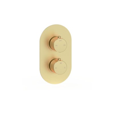 Alfredo Round Shower Valve & Kit Pack 4 - Brushed Brass | Sh 2