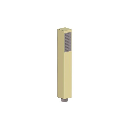 Pancho Square Handset - Brushed Brass | Showers | BathroomKi