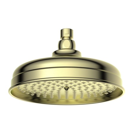 Zeus 200mm Round Traditional Showerhead - Brushed Brass | Sh
