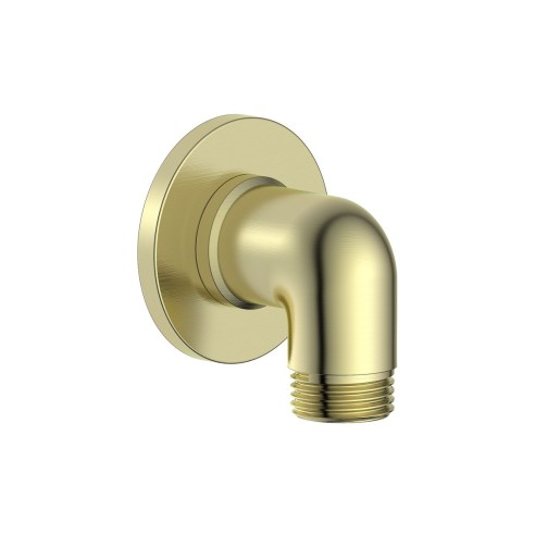 Zeus Traditional Wall Outlet Elbow - Brushed Brass | Showers