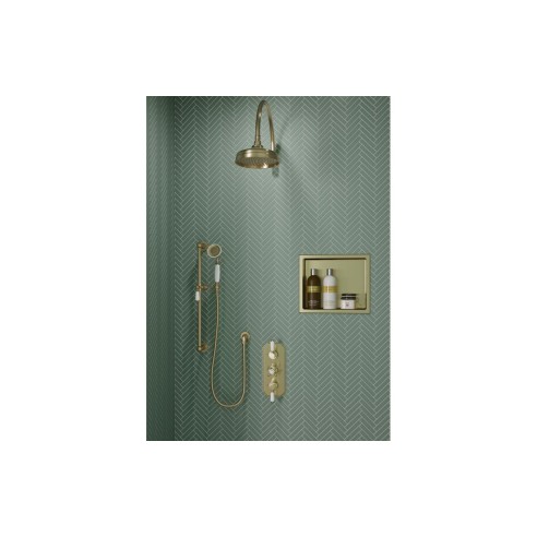 Zeus Traditional Wall Outlet Elbow - Brushed Brass | Showers