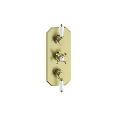 Zeus Traditional Lever Thermostatic Two Outlet Shower Valve