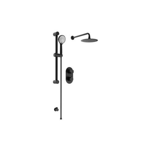 Round Wall Outlet Elbow - Matt Black | Showers | BathroomKin