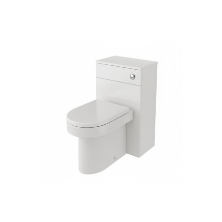 Tavira 500mm WC Unit & BTW Pan Pack - White Gloss | WC Units