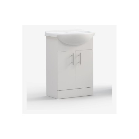 Tavira 560mm Basin Unit & WC Unit Pack - White Gloss | WC Un