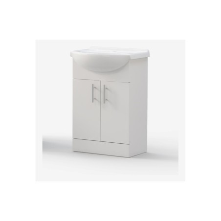 Tavira 650mm Basin Unit & WC Unit Pack - White Gloss | WC Un