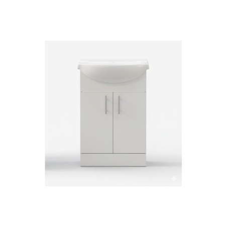 Tavira 650mm Basin Unit & WC Unit Pack - White Gloss | WC Un
