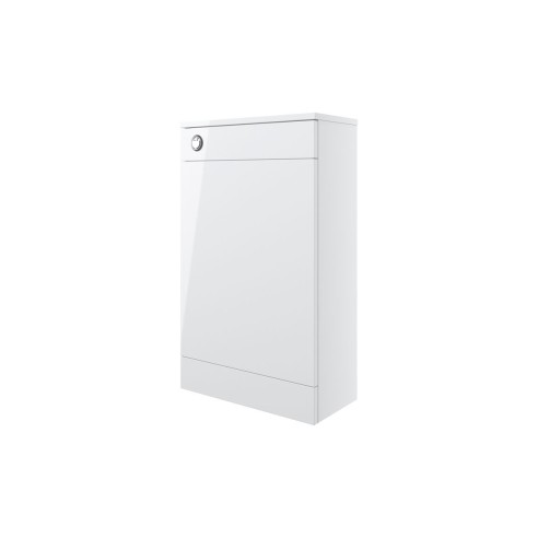 Valbom 500mm Floor Standing WC Unit - White Gloss | WC Units