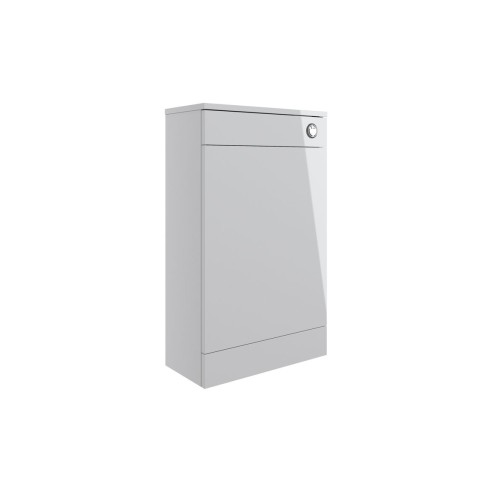 Valbom 500mm Floor Standing WC Unit - Grey Gloss | WC Units