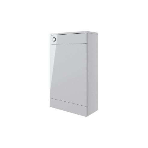 Valbom 500mm Floor Standing WC Unit - Grey Gloss | WC Units