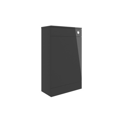 Valbom 500mm Floor Standing WC Unit - Anthracite Gloss | WC