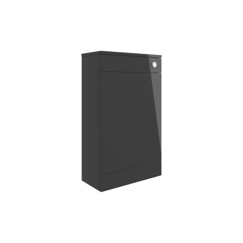 Valbom 500mm Floor Standing WC Unit - Anthracite Gloss | WC