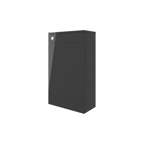 Valbom 500mm Floor Standing WC Unit - Anthracite Gloss | WC