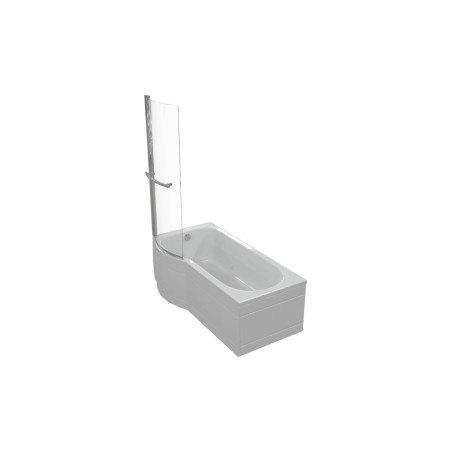 P-Shape 1700x700-850x410mm 0TH Shower Bath  Panel & Screen (