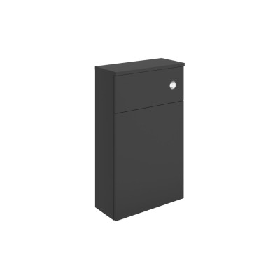 Coimbra 500mm WC Unit - Matt Black & Glass | WC Units | Bath