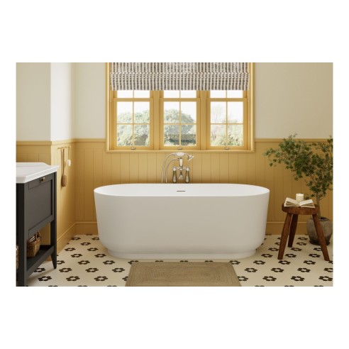 Lorenzo Freestanding 1685x804mm 0TH Bath - Matt White | Bath