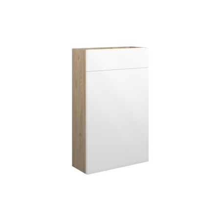 Bau 500mm Slim WC Unit - White Gloss (Oak Cab) | WC Units |