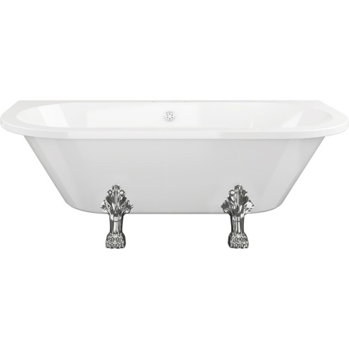Parma Freestanding Back To Wall 1700x800x600mm 2TH Bath w/Fe