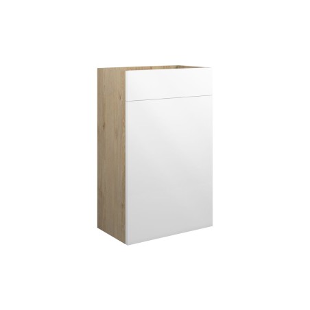 Bau 500mm Standard WC Unit - White Gloss (Oak Cab) | WC Unit