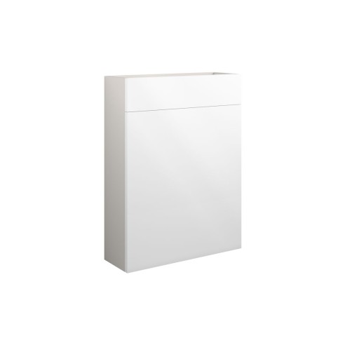Bau 600mm Slim WC Unit - White Gloss (Grey Cab) | WC Units |