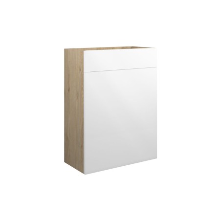 Bau 600mm Standard WC Unit - White Gloss (Oak Cab) | WC Unit