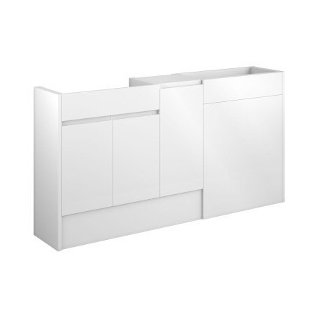 Bau 1536mm Standard Basin  WC & 1 Door Unit Pack - White Glo