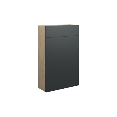 Bau 500mm Slim WC Unit - Matt Graphite Grey (Oak Cab) | WC U