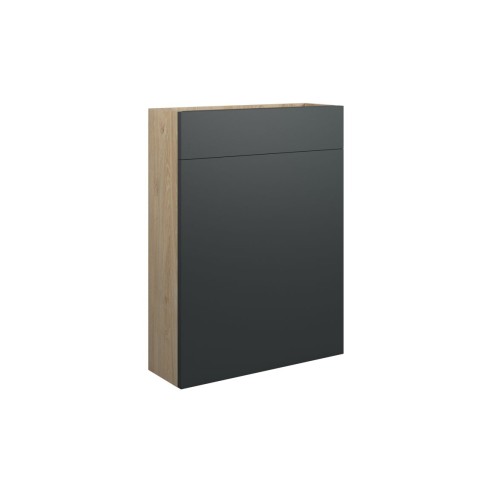 Bau 600mm Slim WC Unit - Matt Graphite Grey (Oak Cab) | WC U