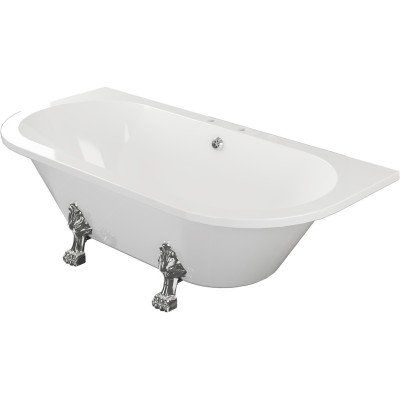 Parma Freestanding Back To Wall 1700x800x600mm 2TH Bath w/Fe 2