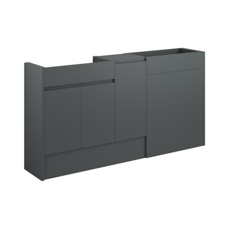 Bau 1536mm Standard Basin  WC & 1 Door Unit Pack - Matt Grap