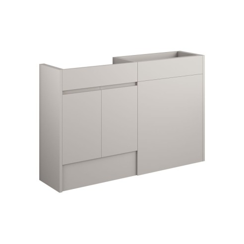 Bau 1236mm Standard Basin & WC Unit Pack - Matt Dove Grey (O