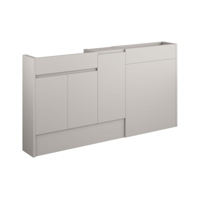 Bau 1536mm Slim Basin  WC & 1 Door Unit Pack - Matt Dove Gre