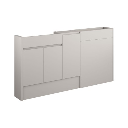 Bau 1536mm Slim Basin  WC & 1 Door Unit Pack - Matt Dove Gre