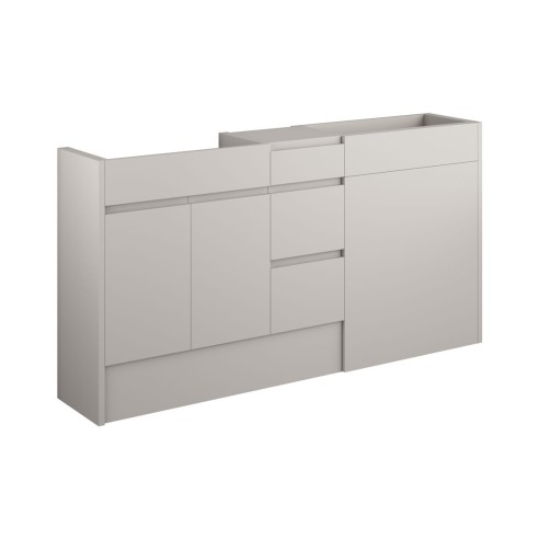 Bau 1536mm Standard Basin  WC & 3 Drawer Unit Pack - Matt Do