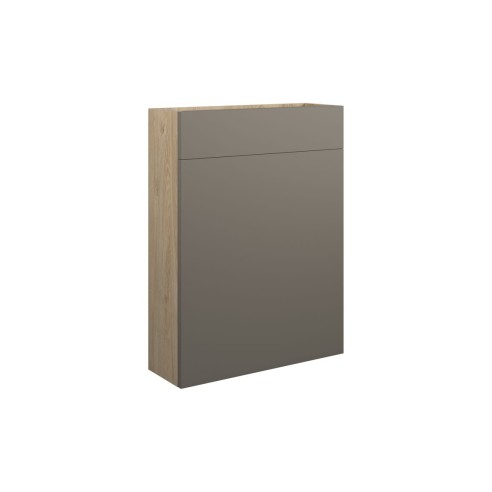Bau 600mm Slim WC Unit - Matt Stone (Oak Cab) | WC Units | B
