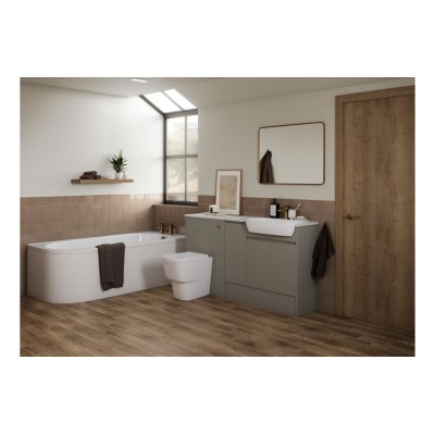 Bau 1536mm Standard Basin  WC & 3 Drawer Unit Pack - Matt St 2