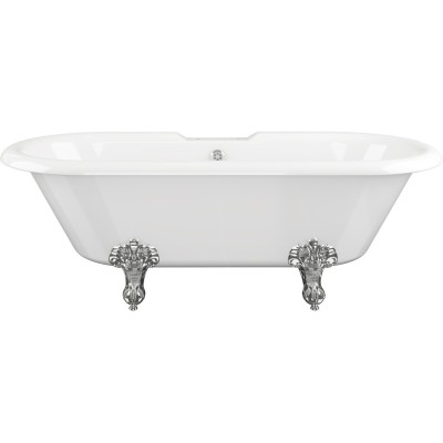 Portofino Freestanding 1690x740x620mm 2TH Bath w/Feet - Whit