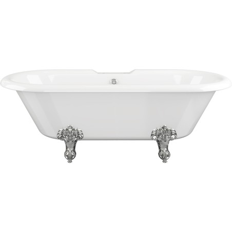 Portofino Freestanding 1690x740x620mm 2TH Bath w/Feet - Whit
