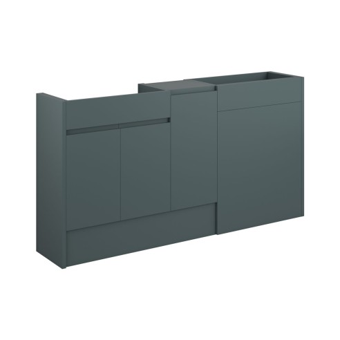 Bau 1536mm Standard Basin  WC & 1 Door Unit Pack - Matt Gree