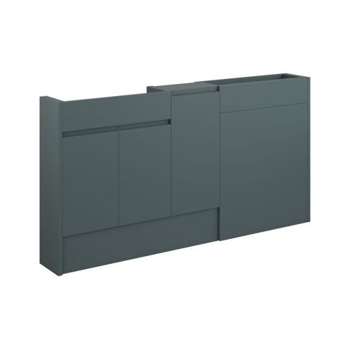 Bau 1536mm Slim Basin  WC & 1 Door Unit Pack - Matt Green Ca